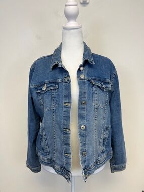 Roebuck & CO Classic Blue Denim Jean Jacket for Women Size XL